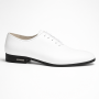 Pantofi Oxford bărbați albi din piele naturală cu talpă neagră GKR71A